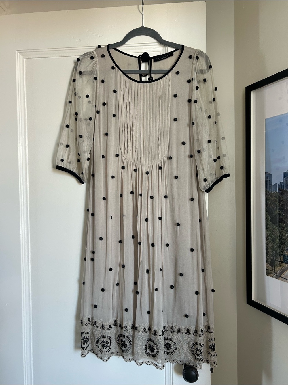 Twin-Set Simona Barbieri Embellished Polka Dot Lace Midi Dress